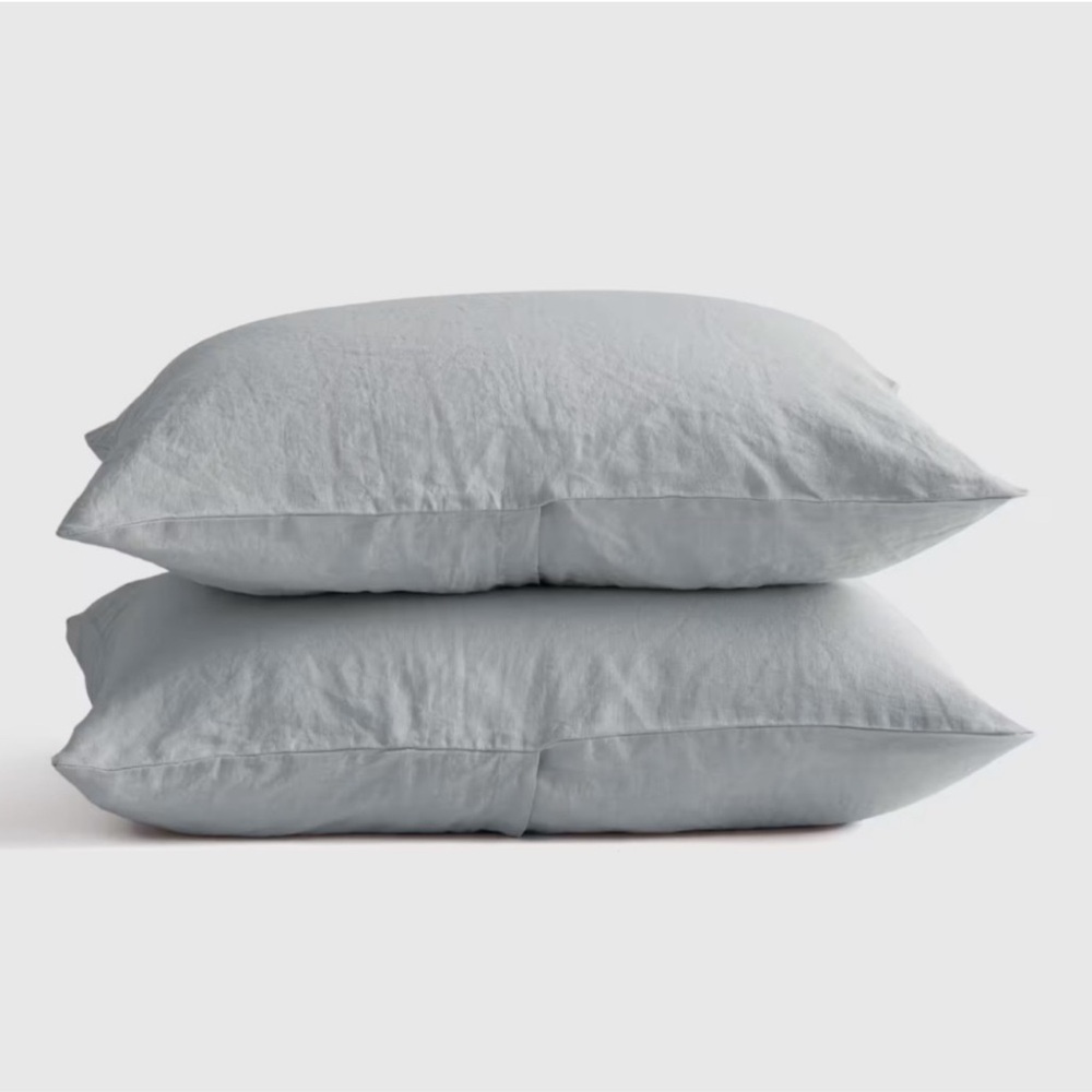 NWT QUINCE Classic Organic Percale Shams Standard 4666